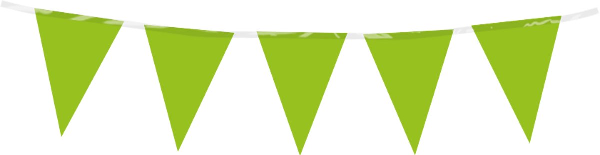 Mini vlaggenlijn | PE | Kleur: Licht groen | Lengte: 3 meter